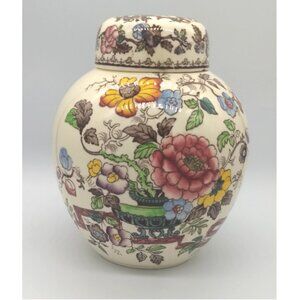 Mason's Ironstone Prunus Ginger Jar & Lid - Nabob